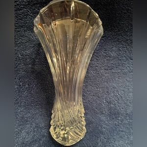 Art Deco Crystal Vase - Fan Shaped